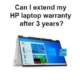 Can I extend my HP laptop warranty after 3 years